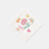 Patch Preppy I was SIX now I'm SEVEN 7th Birthday スタンダードカクテルナプキン (角)