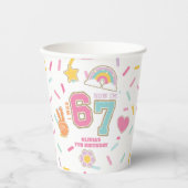 Patch Preppy I was SIX now I'm SEVEN  7th Birthday 紙コップ (正面)