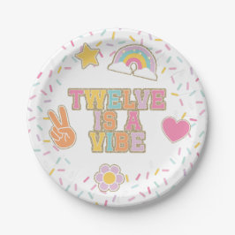 Patch Preppy Twelve is a Vibe 12歳の誕生日 ペーパープレート