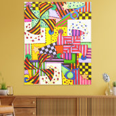 Patchwork キャンバスプリント (インサイチュ (リビング))