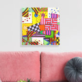 Patchwork キャンバスプリント (インサイチュ (リビング))