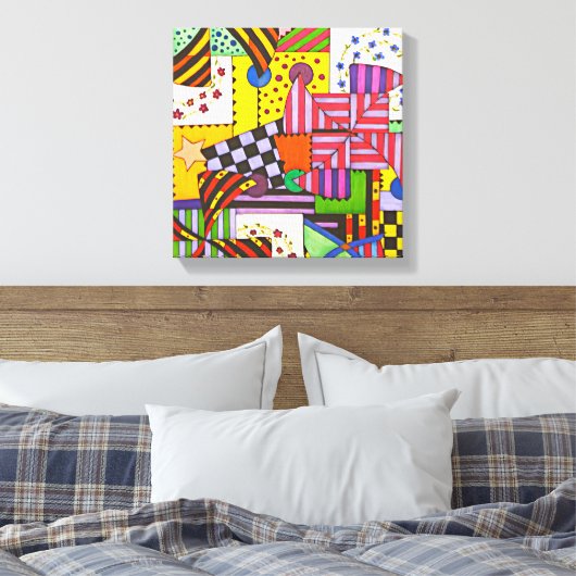 Patchwork キャンバスプリント (インサイチュ (寝室))