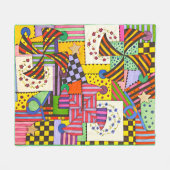 Patchwork フリースブランケット (正面(横))