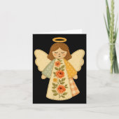 Patchwork Angel Cozy Christmas & Christian Des カード (正面)