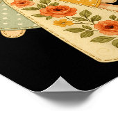 Patchwork Angel Cozy Christmas & Christian Des ポスター (角)