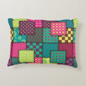 patchwork background with different patterns アクセントクッション (裏面)