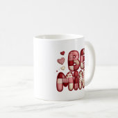 Patchwork "Be Mine" Valentine's  Mug コーヒーマグカップ (正面右)