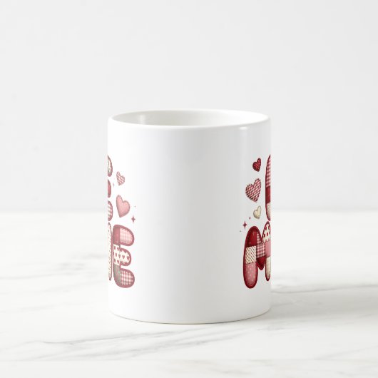 Patchwork "Be Mine" Valentine's  Mug コーヒーマグカップ (中央)