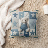 Patchwork Bear Pillow クッション (ブランケット)