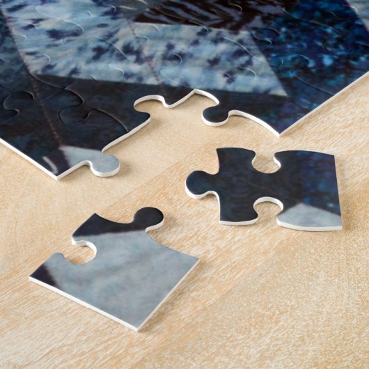 Patchwork blue quilt ジグソーパズル (側面)