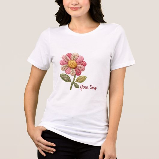 Patchwork Blume im Landhausstil トライブレンドＴシャツ (正面)