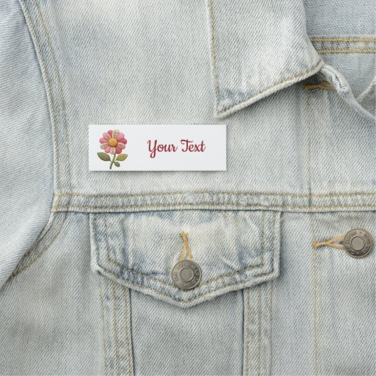 Patchwork Blume im Landhausstil 名札 (インサイチュ)