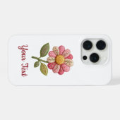 Patchwork Blume im Landhausstil iPhoneケース (裏面横)