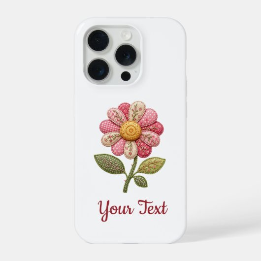 Patchwork Blume im Landhausstil iPhoneケース (裏面)