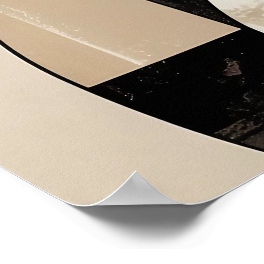 Patchwork Boxer - Geometric Dog ポスター (角)