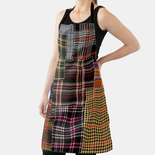 patchwork chercks pattern, tartan design, surface エプロン (インサイチュ)