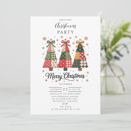 Patchwork Christmas 招待状 (スタンド正面)