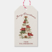 Patchwork Christmas Tree Christmas ギフトタグ (正面)