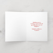 Patchwork Christmas Tree Non-Photo 箔シーズンカード (内側レイダウン)