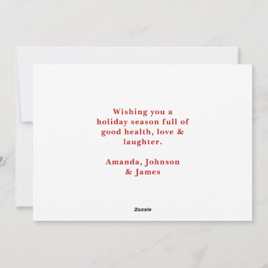 Patchwork Christmas Tree Photo  シーズンカード (裏面)