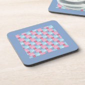 Patchwork Cork Coaster, Pinks, Blues コースター (左側)