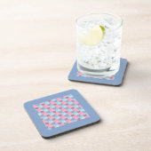Patchwork Cork Coaster, Pinks, Blues コースター (右側)