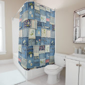 Patchwork Denim シャワーカーテン (インサイチュ)