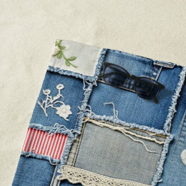 Patchwork Denim ビーチタオル