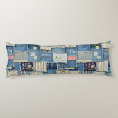 Patchwork Denim ボディピロー (裏面)
