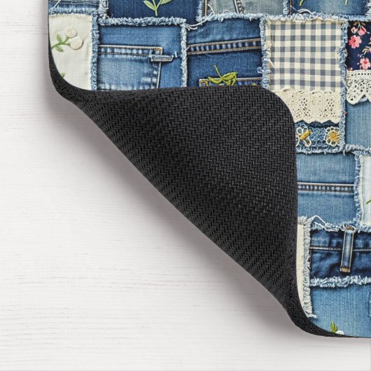Patchwork Denim マウスパッド (コーナー)