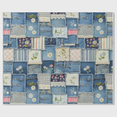Patchwork Denim ラッピングペーパー (フラット)