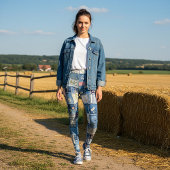 Patchwork Denim レギンス