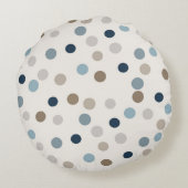 Patchwork Denim Bear Baby Round Throw Pillow ラウンドクッション (裏面)