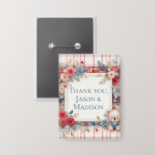 Patchwork Denim Koala Button 缶バッジ (正面/裏面)