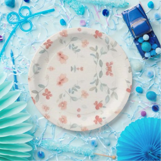 Patchwork Denim Koala Paper Plates ペーパープレート (パーティー)