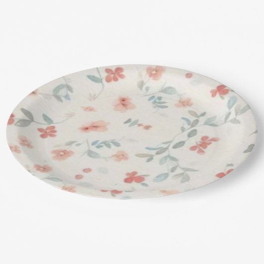 Patchwork Denim Koala Paper Plates ペーパープレート (アングル)