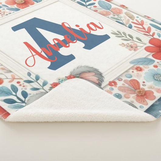 Patchwork Denim Koala Sherpa Blanket シェルパブランケット (3/4)