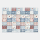 Patchwork Denim Koala Wrapping Sheets ラッピングペーパーシート (正面2)