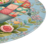 Patchwork Elephant Floral Meadow Charm カッティングボード (角)