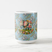 Patchwork Elephant Floral Meadow Charm コーヒーマグカップ (中央)