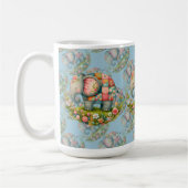 Patchwork Elephant Floral Meadow Charm コーヒーマグカップ (左)