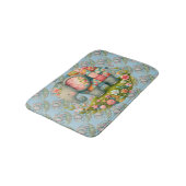 Patchwork Elephant Floral Meadow Charm バスマット (アングル)