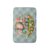 Patchwork Elephant Floral Meadow Charm バスマット (正面縦)