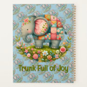 Patchwork Elephant Floral Meadow Charm プランナー手帳 (裏面)