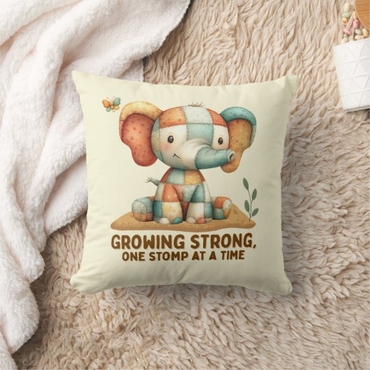 Patchwork Elephant “Growing Strong クッション (ブランケット)