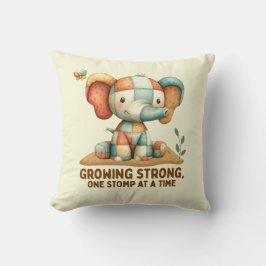 Patchwork Elephant “Growing Strong クッション
