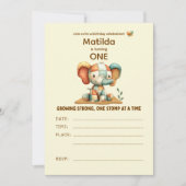 Patchwork Elephant “Growing Strong”   招待状 (正面)