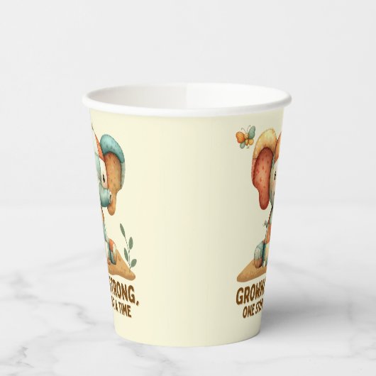 Patchwork Elephant “Growing Strong 紙コップ (左)