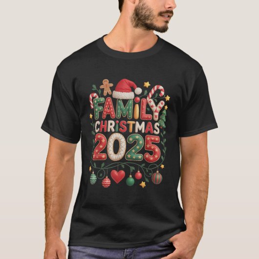 Patchwork Family Christmas 2025 Matching Tシャツ (正面)