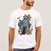 Patchwork Halloween Ghost black Cat Essential T-Sh Tシャツ (正面)